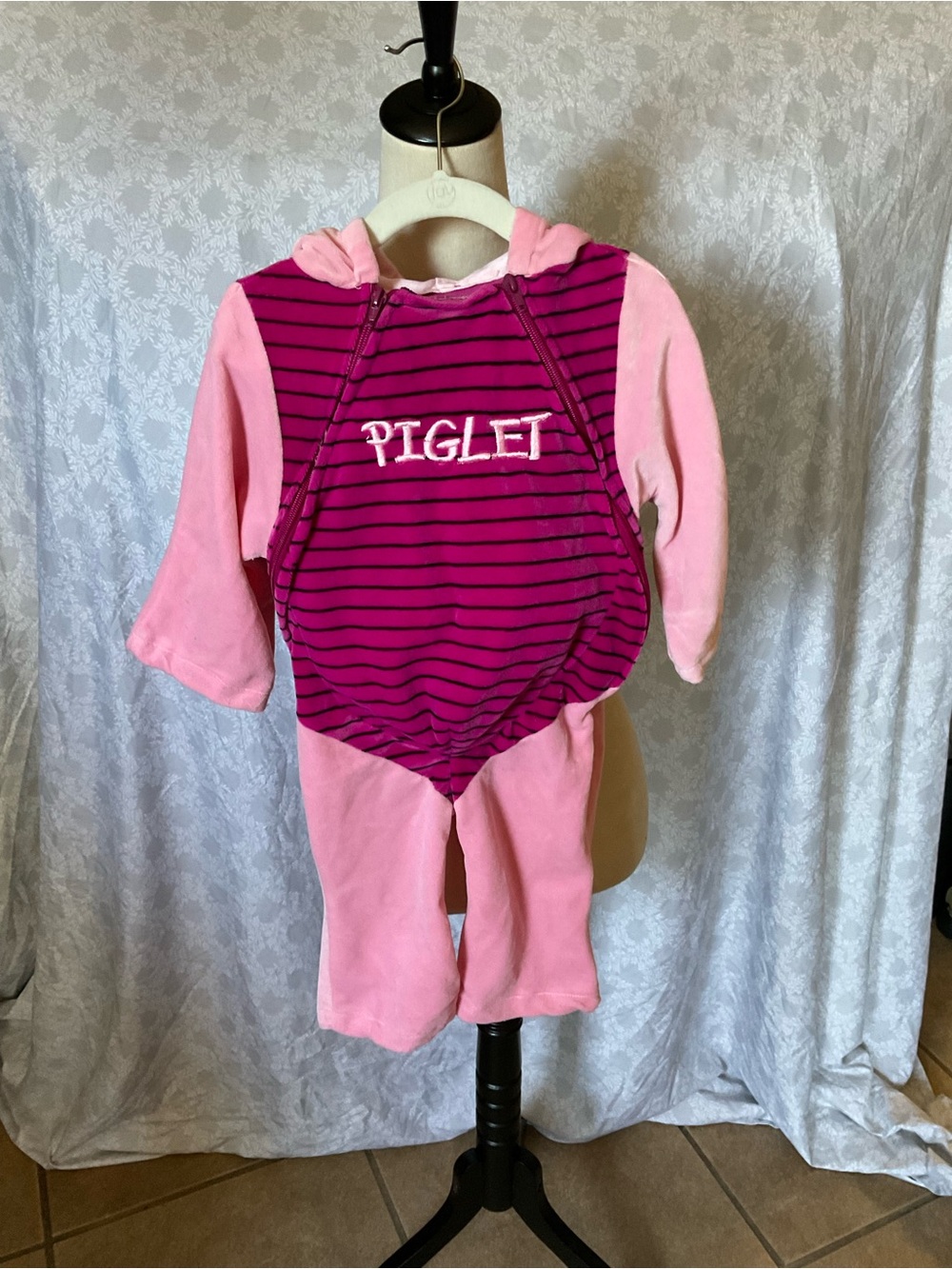Disney Pink and Magenta Hooded Baby Romper